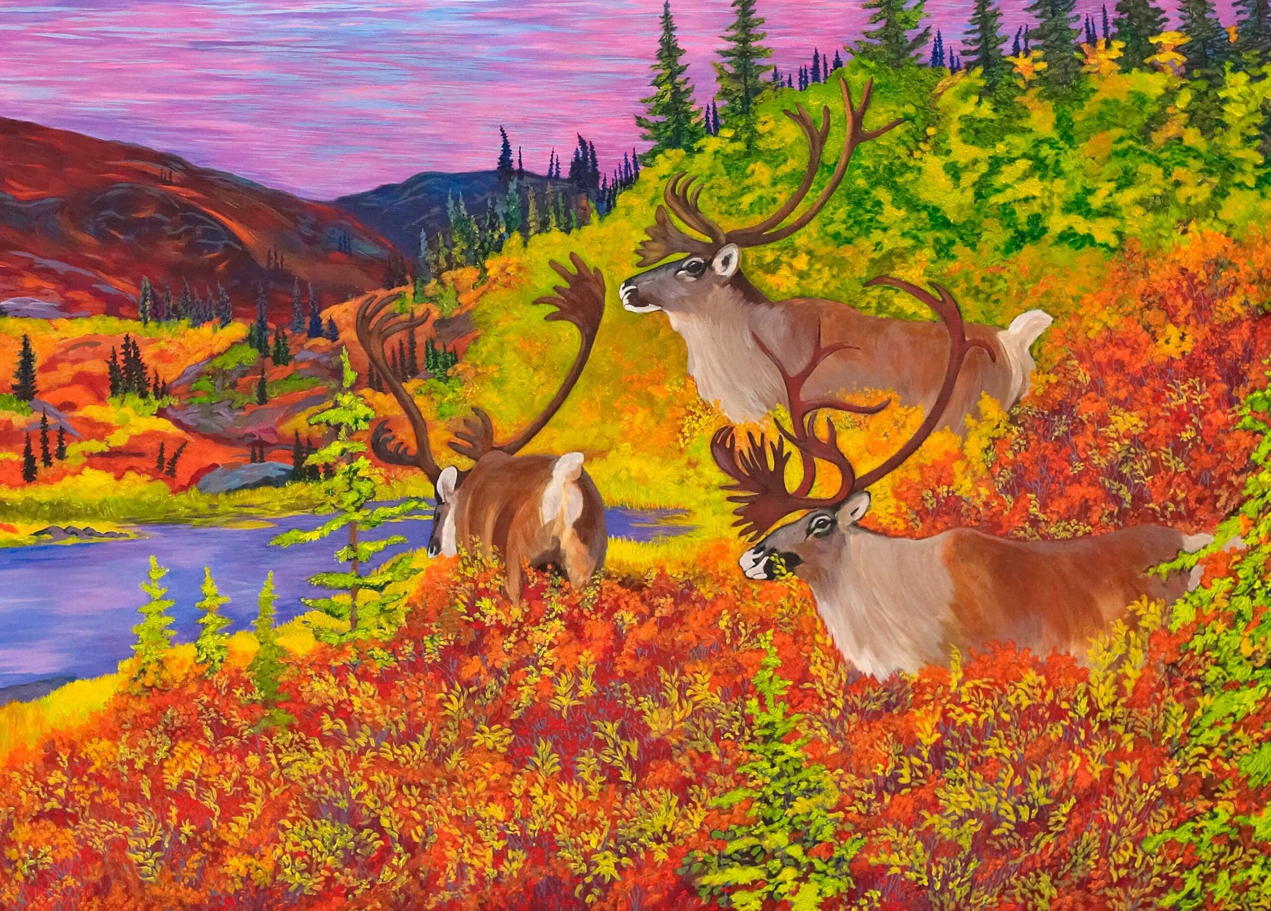 Peterson's Point Lake Lodge Northern Art Giclées For Sale Peterson